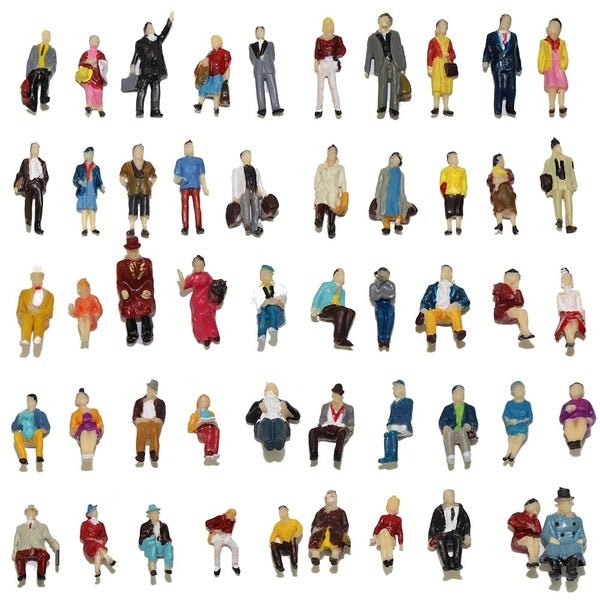 HO scale 1:87 Seated Standing People sit figures scenery passengers model figures model building kit