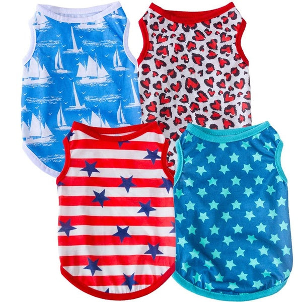 Dog Clothes New Tank Top Summer Thin Teddy Bears Cat Pet Clothes