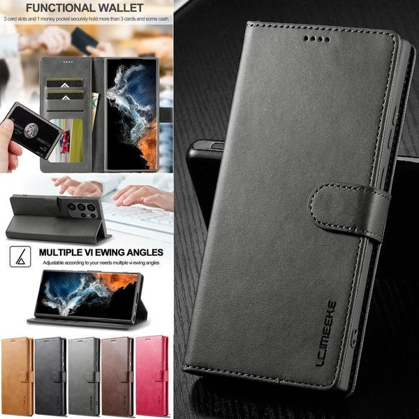 Étui en cuir à rabat avec fente pour carte de portefeuille magnétique pour iPhone 15 Pro Max 14 Pro Max 14Plus 13ProMax 12ProMax 11ProMax XSMAX XR XS