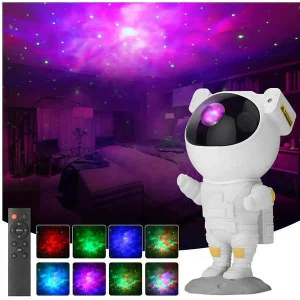 Projecteur d'étoiles pour enfants, veilleuse avec télécommande, Design réglable à 360 °, éclairage de galaxie de nébuleuse d'astronaute pour enfants