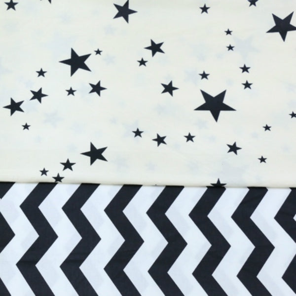 50x160cm Cartoon Star Ripple Printed Cloth 100% Cotton Twill Fabric Quilting Clothes Baby Bedding Cloth Curtain Pillow Quilt DIY Handmade Patchwork S