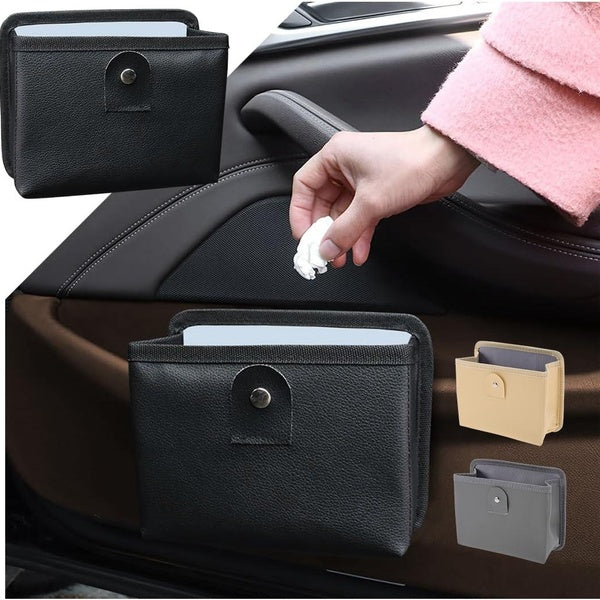 Car Door Storage Foldable Bins Automatic Can Mini Accessories Hanging Back Car Litter Bag