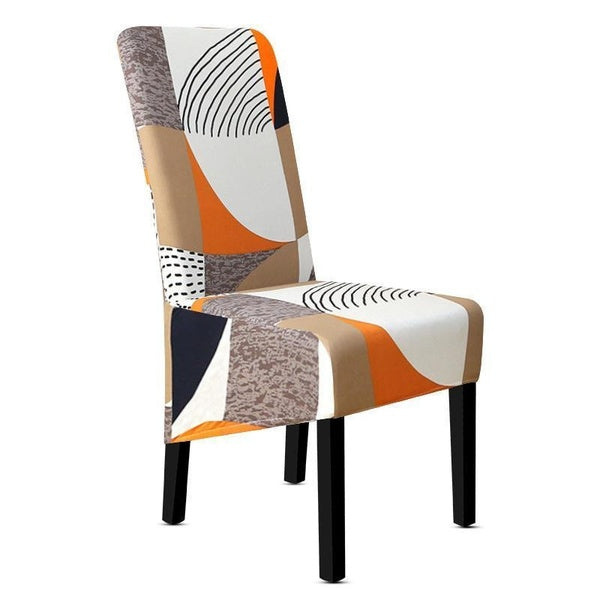 1pc Stretch Dining Chair Covers Oversized Removable Washable Soft Spandex High Back Large Chair Cover Slipcover for Dining Room Kitchen Hotel Table B