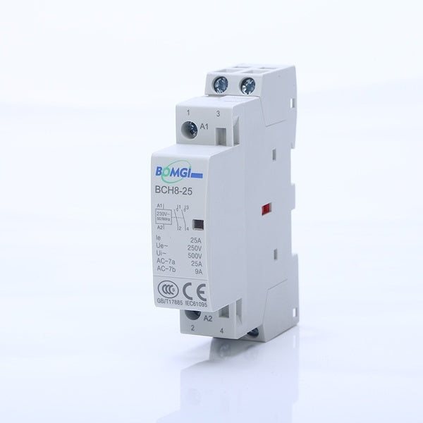 2P 16A 25A 220V - 230V 50 - 60HZ Din Rail Household Ac Contactor 2NO pour Household Home Hotel Resturant