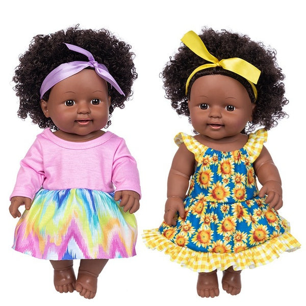 1 pièces nouveau 30 cm - 12 pouces mignon noir bébé poupées infantile Reborn à la main poupée réaliste nouveau-né bébé poupées pour filles anniversai