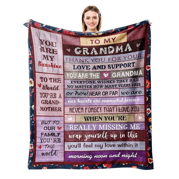 Grandma Gifts Throw Blanket 60"X50" - Mothers Day Birthday Gifts For Grandma - Gigi Gifts For Grandma - Nana Gifts From Grandkids - Best Grandma Gift