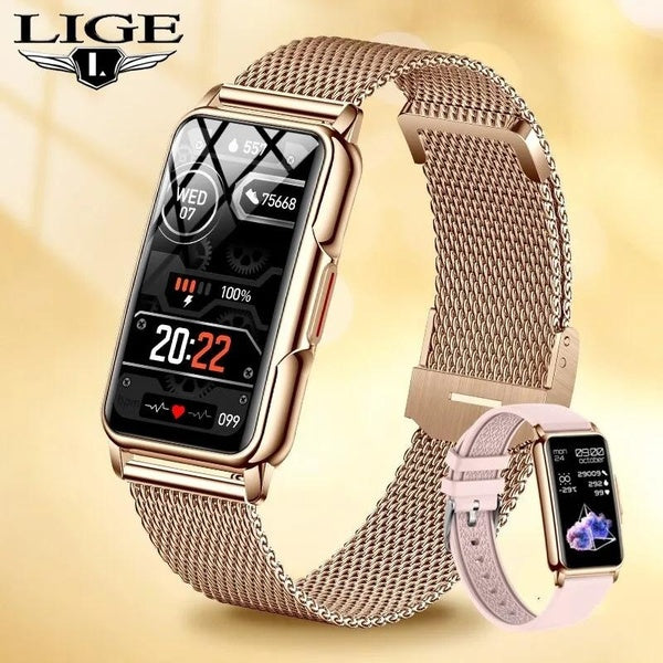 LIGE montre intelligente femmes plein écran tactile Bluetooth appel IP67 étanche dames montres sport Fitness Tracker Smartwatch femmes