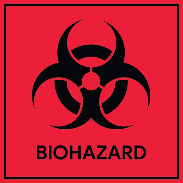 5.5" 2PCs Biohazard Stickers Signs Sticker Decals for Labs, Hospitals