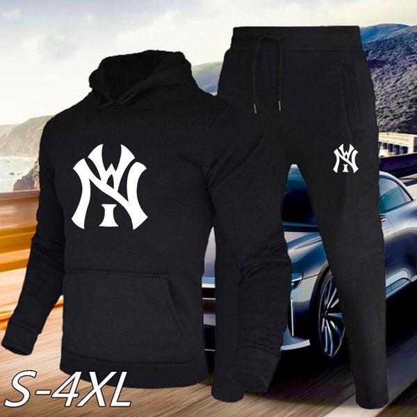NEW Men's Fashion Printed Hooded Suits Autumn Winter Hoodie Joggers Pants Pullover Cool Hoodie Sportwear Suit Clothes Casual Men Streetwear Athletic
