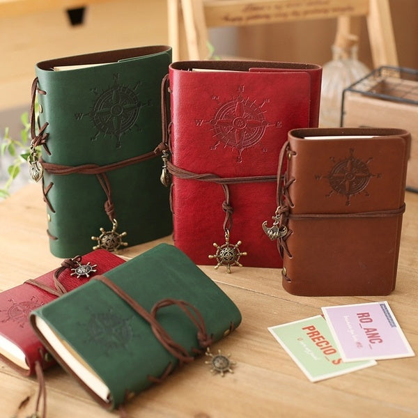 Mode Personnalité Livre Journal Journal Rétro Pirate Notebook Fournitures De Bureau (5 Couleurs)