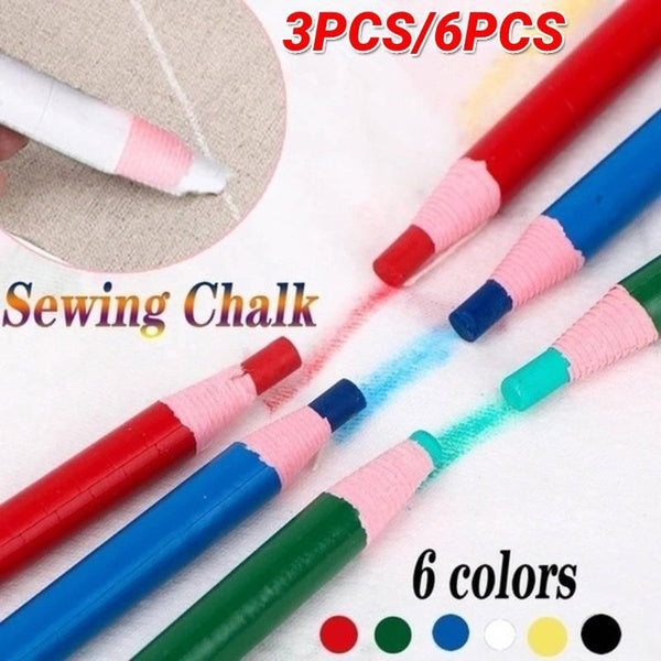 3pcs-6pcs Sewing Fabric Pencils Sewing Marker Chalk Pencil Free Cutting Chalk for Tailor's Marking and Tracing Tools Sewing Pencils Sewing & Knitting