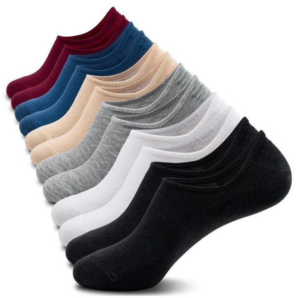 6 Pairs No Show Socks for Women Non Slip Cotton Bobby Socks Flat Boat Socks Thin & Low Ankle Socks Stay Hidden and Comfortable