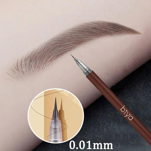 New 1Pc Waterproof Liquid Eyebrow Easy To Color Sweat-proof Eyebrow Pen 0.01MM Ultra Thin Head Eye Makeup