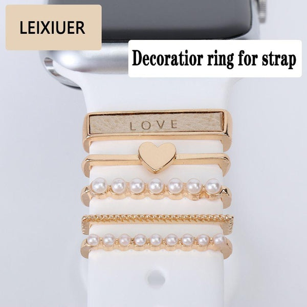 LEIXIUER Anneau de décoration pour bracelet de montre Charmes décoratifs Bijoux en métal de diamant pour bracelet de montre Apple pour montre samsung