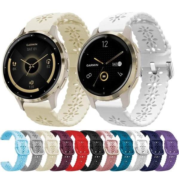New Watchband 18mm For garmin Venu 3S 2S Strap Vivoactive 4S-Vivomove 3S-Forerunner 265S 255S Silicone Bracelet Accessories Matron Inn