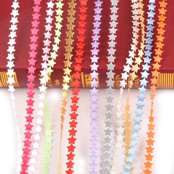 5 yards 1.3 cm rubans étoiles multicolores pour artisanat accessoires de couture bricolage décoration de mariage brodé tissu emballage fournitures CP