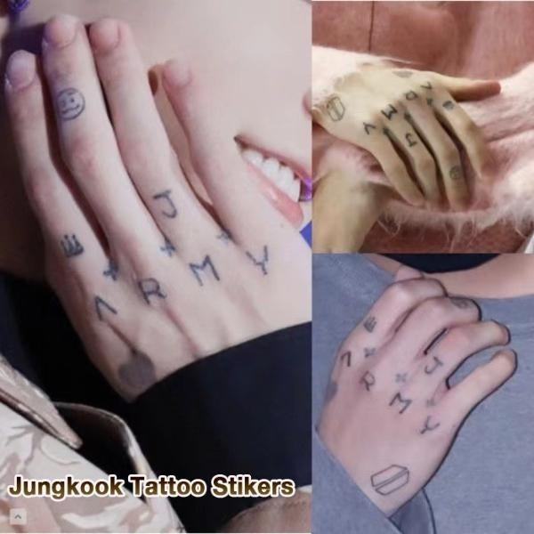 Kpop Bangtan Boys Joen Jungkook JK Jimin Stickers Tattoo Sticker Waterproof Phone Sticker Cute Creative Gift ステッカー