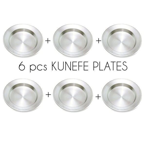 6 Pcs Kunefe Serving Plates Famous Dessert Dish Presentation Aluminum Kitchen Dining High Quality