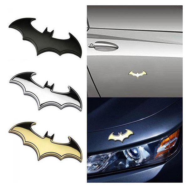 Metal 3D Bat Stickers Auto Car Logo Cartoon Bat Sticker Metal Badge Emblem Tail Decal Motorcycle Car Accessories