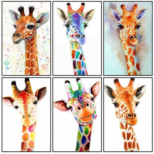 Full Round Diamond Painting Animal Rhinestones 5D DIY Diamond Embroidery Sale Giraffe Mosaic Handmade Gift