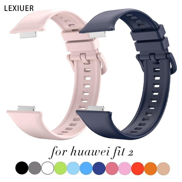 LEIXIUER Bracelet pour Huawei Watch Fit 2 Accessoires Silicone Doux Sport Smart Remplacement Bracelet Bracelet Bracelet Bande pour Huawei Fit 2