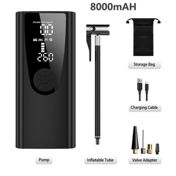 New Original 8000mAh Portable Car Air Compressor 12V 150PSI Electric Wireless Car Air Pump for Motorcycle Bicycle Car Tyre