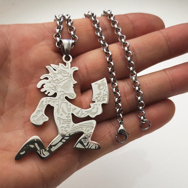 4mm 24 inch Rolo Chain Stainless Steel Hatchet man Charms Pendant Necklace Large 2 inch ICP Hatchet Jugallo man