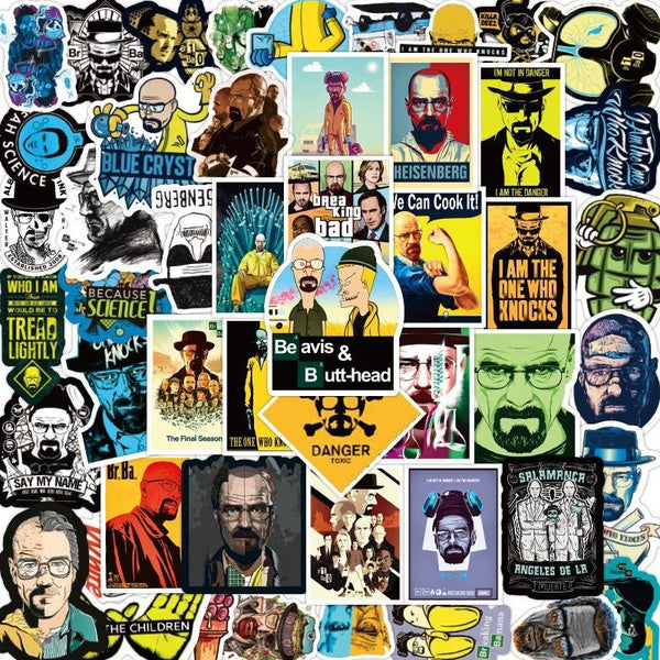 10-50Pcs Calssical TV Series Breaking Bad Stickers Walter White Graffiti Kids Toy Skateboard Car Motorcycle Bicycle Sticker Decals