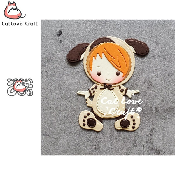 Catlove chien bébé Animal métal matrices de découpe Scrapbooking moule pochoir découpes carte faisant bricolage artisanat gaufrage nouveaux matrices