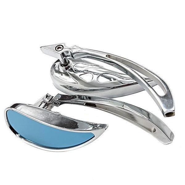 2PCS Universal 8mm 10mm Motorcycle Side Mirror Teardrop Rearview Mirrors Cafe Racer Old School Bobber Touring Offroad Dirt bike 详情