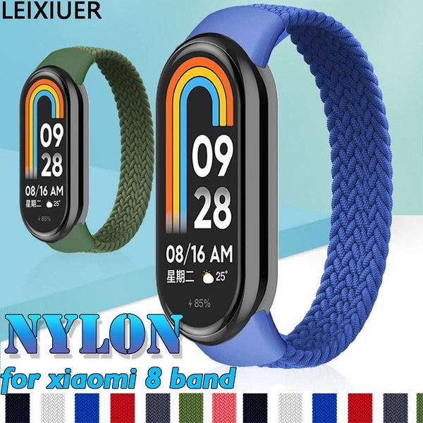 LEIXIUER Braided Nylon Band for Xiaomi Mi Band 8 Strap Accessories Elastic Watchbands Replacement Bracelet Belt for Miband 8 NFC Matron Inn