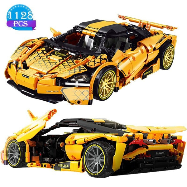 2021 New 1128Pcs Super Sports Car Model Building Block Racing Car Diy Assembly Toys Birthday Gifts for Children