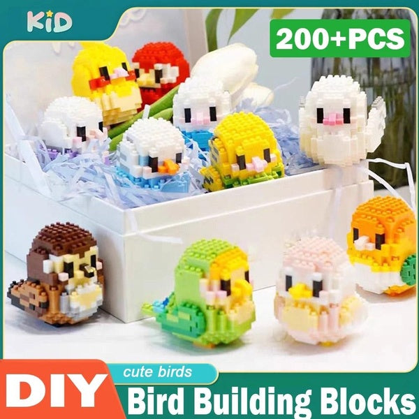 Cute Bird Animal Mini Building Blocks Bricks 3D DIY Animal Model Cartoon Toys for Kids Children's Day Gifts