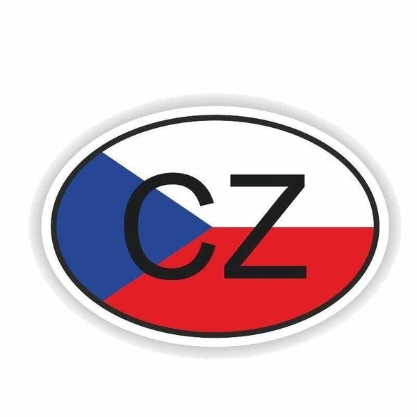 13.5CM*9.1CM Creative Czech Republic CZ Country Code Windows Car Sticker Decal
