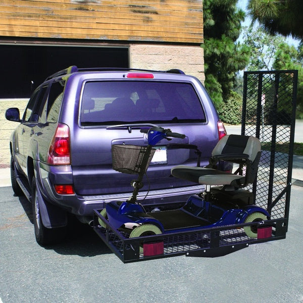 500lbs Folding Strong Electric Wheelchair Hitch Carrier Scooter Loading Ramp