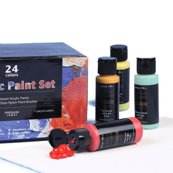 Acrylic Paint With 10 Brushes, Art Craft Paints (60ml, 2oz) Gifts for Artists Kids Beginners & Painters, Pumpkin Canvas Ceramic Rock Painting Craft S