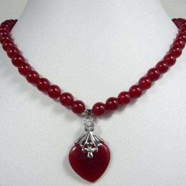 Jewellery Red Jade Necklace