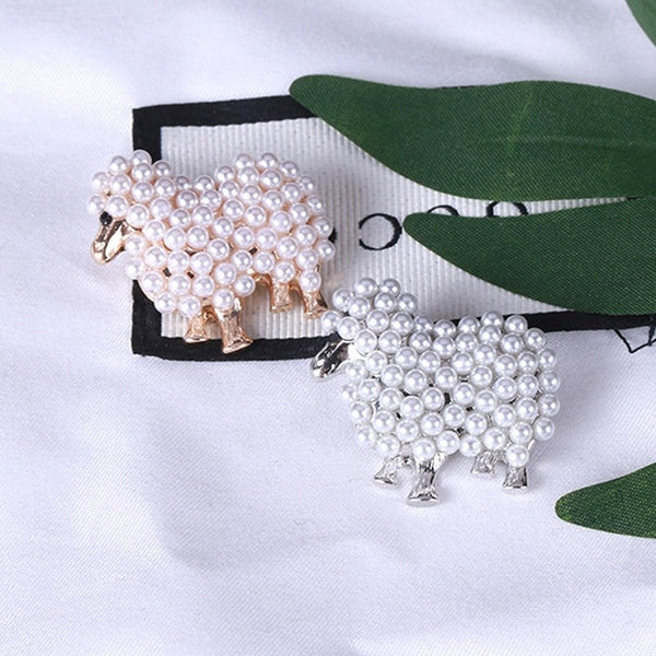Creative New Creative Pearl Sheep Broches Pour Femmes Enfants Belle Animal Party Casual Broche Broches Cadeaux