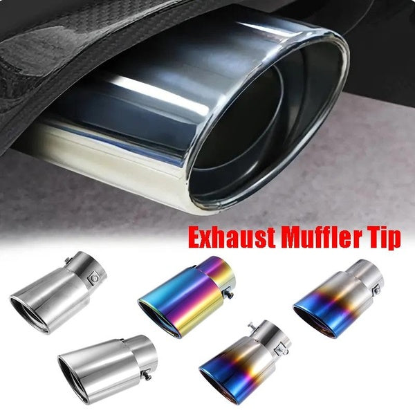 Car Accessories 2.44" Universal Car Exhaust Muffler Tip Straight-Curved Pipe Modified Car Tail Throat Liner Pipe