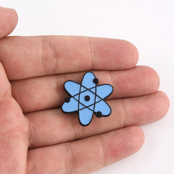 Mode particule atome broche broche symétrie géométrique mignon science médecine épinglettes bijoux insigne pour médecin femme cadeau