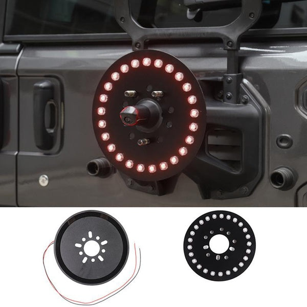 Car Rear Spare Tire Brake Lamp Decor Wheel Brake Light Enhanced Accessories for Jeep Wrangler TJ-JK-JL