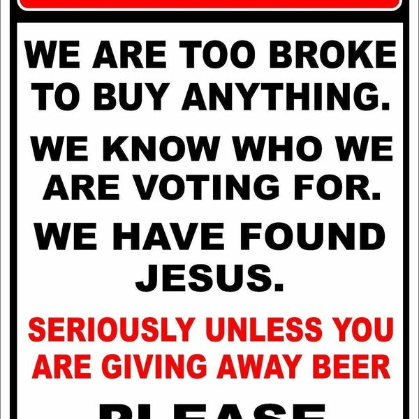 No Soliciting Funny New Door Window Sign Decal Sticker