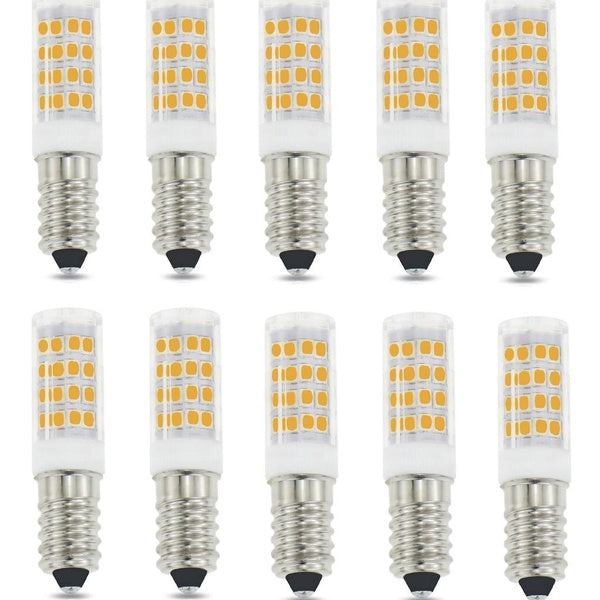E14 5W LED Light Bulb white 3000K, 40W Incandescent Bulb Equivalent, 400LM 52 LED 2835-SMD Light, Not Dimmable (10 Pack)