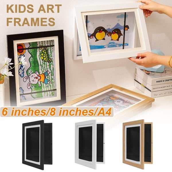 Kids Artwork Frames Changeable Drawing Paintings, Kids Art Frames Front Opening, A4-8inch-6inch Photo Frame for Children Art Projects, Schoolwork Dis