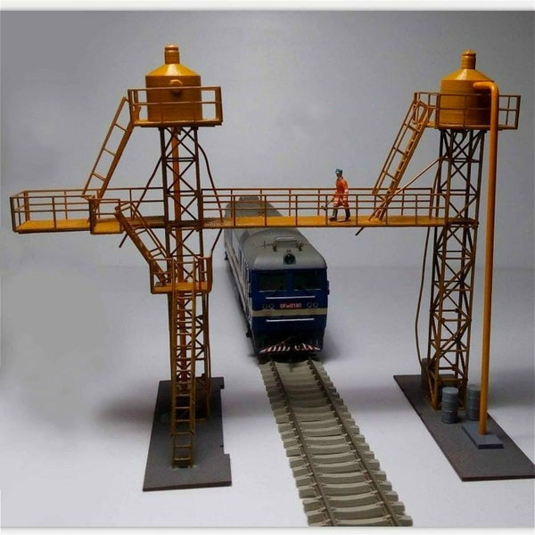 1: 87 HO Assemble Model Static Internal Combustion Engine Oil Station Accessories Building Scene Train Railway Layout Matron Inn