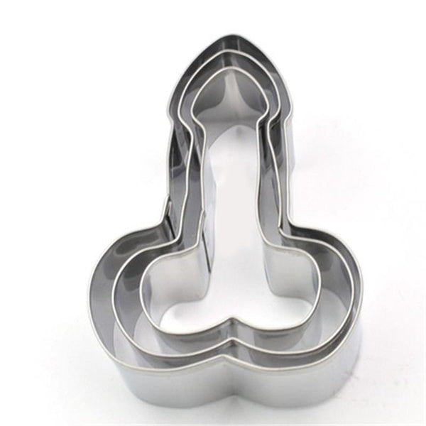 3pcs Willy Cookie Cutters Mold Cake Biscuit Pastry Baking Mould Stainless Steel DIY Baking Tool Sets