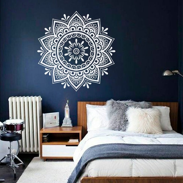 Mandala Wall Decal Boho Yoga Wall Stickers For Bedroom Flower Art Mural
