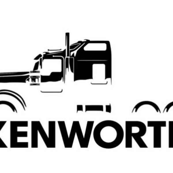Kenworth W900 Big Rig 18 wheeler truck outline sticker decal wall graphic