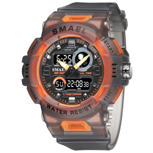 SMAEL marque hommes montre de Sport LED numérique analogique double affichage montres étanche chronomètre alarme mâle électronique montres à Quartz