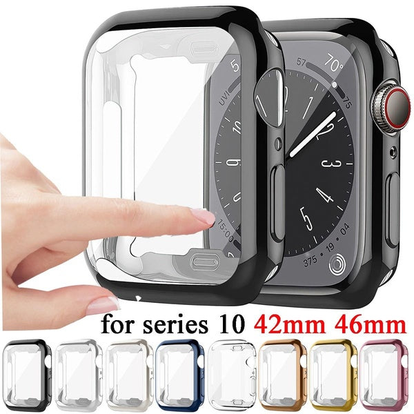 TPU Case Screen Protector for Apple Watch Series 10 42mm 46mm, Ultra-Thin Scratch Resistant Full Protective Cover for iWatch 10(2024) Accessories
